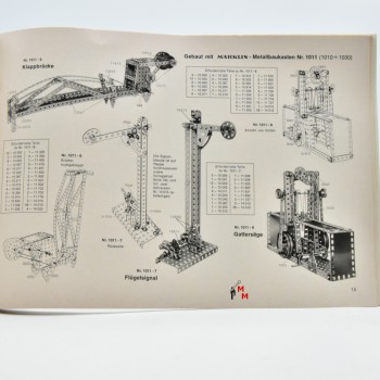 Märklin 14920 Illustrierten Katalog, der Bauanleitungen Metallbaukästen 1011, (78783)
