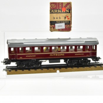 Märklin 343K.7 Mitropa Schlafwagen, beleuchtet, (25025)