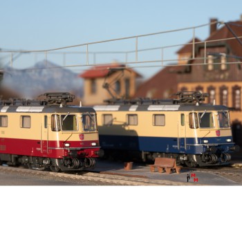 (Neu) Märklin 37300 Doppelpack E-Lok Re 421 TEE/blau,IRSI, Ep.VI,