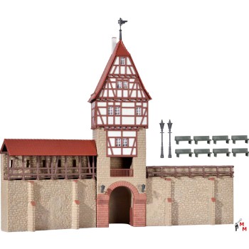 (Neu) Kibri 38914 H0 Stadtmauer mit Fachwerkturm in Weil,