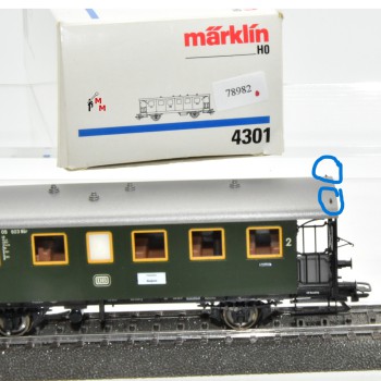 Märklin 4301 Plattformwagen 2.Kl. DB, beleuchtet, (78982)