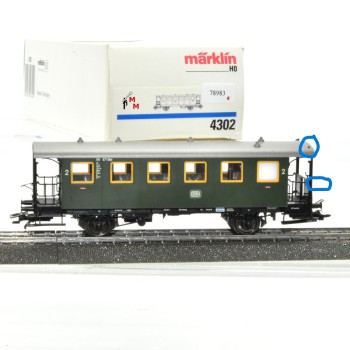 Märklin 4302 Plattformwagen 2.Kl., beleuchtet, (78983)