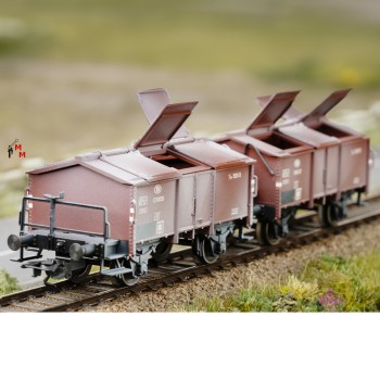 (Neu) Märklin 46018 Klappdeckelwagen-Set, SNCB, Ep.III,