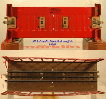 Märklin 467.2 Bogenbrücke, rot, 18 cm, (16569)