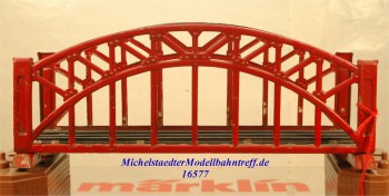 Märklin 467.2 Bogenbrücke, rot, 18 cm, (16577)