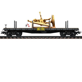 (Neu) Märklin 48837 Flachwagen Stiff upper Lip, "ACDC",