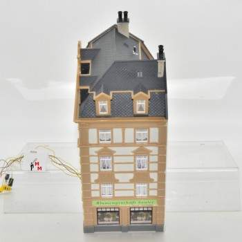 Faller 130916 Stadt-Eckhaus Goethestr. 62, beleuchtet, fertig gebaut, (99394)