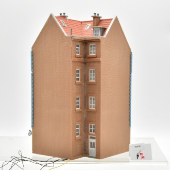 Faller 130906 130906 Stadteckhaus "Goethestrasse 63", beleuchtet, fertig gebaut, (99400)