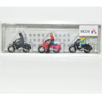 Preiser 10081 Motorradfahrer auf Hercules, (88238)