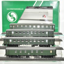Sachsenmodelle 14008 Eilzugwagen-Set, 4 Wagen der DB, (70069)