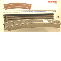 Märklin 24130 Gebogenes Gleis R1, 30°, 6er Pack. Märklin 24130 Gebogenes Gleis R1, 30°, 6er Pack.