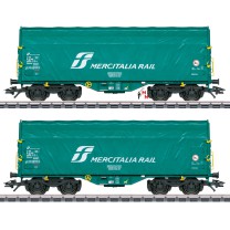 (Neu) Märklin 47228 Schiebeplanenwagen-Set "MERCITALIA RAIL", Ep.VI,