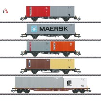 (Neu) Märklin 47680 Container-Tragwagen-Set DB, MHI,