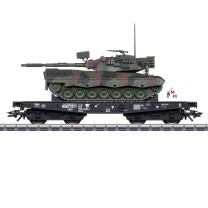 (Neu) Märklin 48878 Schwerlast-Flachwagen mit Leopard 1, Ep.IV,