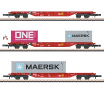 (Neu) Märklin Spur Z 82640 Container-Tragwagenset Ep.VI,