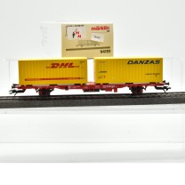 Märklin 94191 Containerwagen mit "DANZAS" und "DHL" Container, (78460)