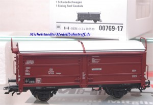 (Neu) Märklin 00769-17 Schiebedachwagen ohne Bremserbühne, DB,