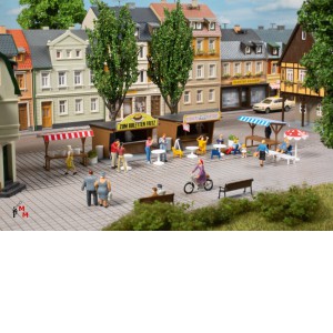 (Neu) Auhagen 11352 H0 Bausatz  Imbiss- und Marktstände,