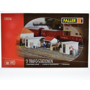Faller H0 120236- 3 Trafo-Stationen, (99034)