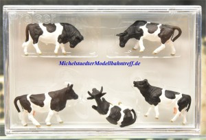 (Neu) Preiser 14155 Kühe, schwarz-weiß,