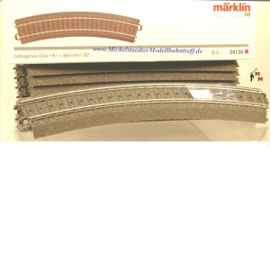 Märklin 24130 Gebogenes Gleis R1, 30°, (6074)