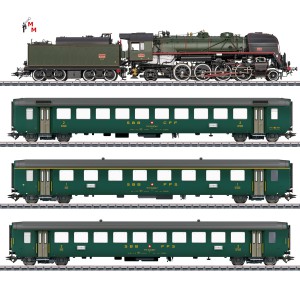 (Neu) Märklin 26141 Zugset "Museumszug", mit Dampflok 141 R,