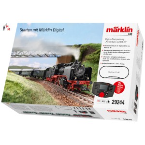 (Neu) Märklin 29244 Digital-Startset "Nebenbahn mit BR 24 (Rauchsatz)"