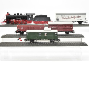 Märklin 29840.01 Zugset, 4-teilig aus Startpackung, BR 55 mit Güterwagen, ohne OVP, (66778)