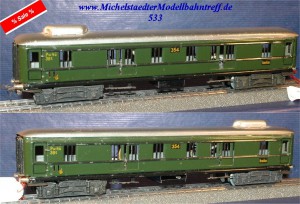 Märklin 354B.5  D-Zug Gepäckwagen beleuchtet, (533)