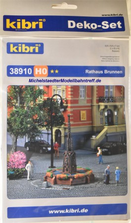 (Neu) Kibri 38910 Bausatz H0, Rathaus Brunnen,