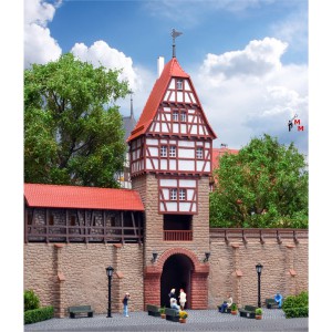 (Neu) Kibri 38914 H0 Stadtmauer mit Fachwerkturm in Weil,