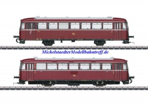 (Neu) Märklin 39978 Schienenbus VT 98.9 mit Steuerwagen, DB, Ep.III,