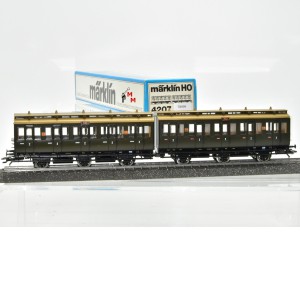 Märklin 4207 Abteilwagen-Paar 2.Klasse der KPEV, (78999)