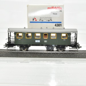 Märklin 4301 Plattformwagen 2.Kl. DB, beleuchtet, (78428)