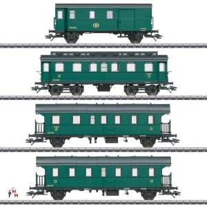 (Neu) Märklin 43054 Personenwagen-Set, 4 Wagen, SNCB,Ep.IIIa,