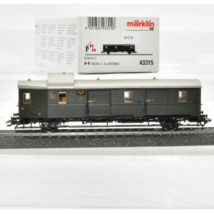 Märklin 43315 2-achsiger Personenzug-Packwagen der DRG, (99170)
