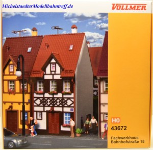 (Neu) Vollmer 43672 Bausatz Fachwerkhaus Bahnhofstraße 15,