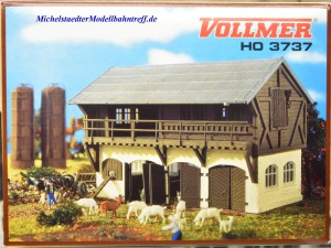 (Neu) Vollmer 43737 Ziegenstall mit Ziegen,