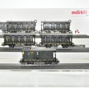 (Neu) Märklin 43984, 5-teiliges Personenwagen-Set der K.Bay.Sts.B., Ep.I, (99010)