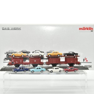 Märklin 46134 Doppelautotransporter mit PKWs, (78611)