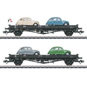 (Neu) Märklin 46408 Autotransportwagen-Set, 2 Wag.,SNCF,Ep.IIIb,