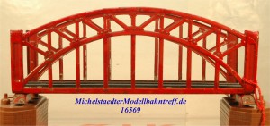 Märklin 467.2 Bogenbrücke, rot, 18 cm, (16569)