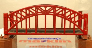 Märklin 467.2 Bogenbrücke, rot, 18 cm, (16577)