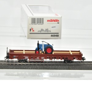 Märklin 46948 Niederbordwagen mit einem Traktor, (99391)