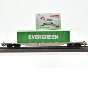 Märklin 47065 Container-Tragwagen "EVERGREEN", (66737)
