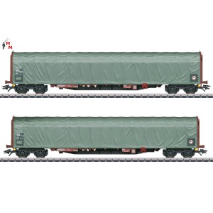 (Neu) Märklin 47114 Schiebeplanenwagen-Set, DSB, Ep.V,
