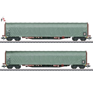 (Neu) Märklin 47114 Schiebeplanenwagen-Set, DSB, Ep.V,