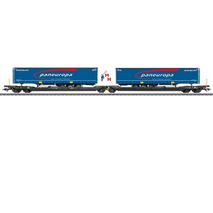 (Neu) Märklin 47476 Doppel-Taschenwagen "Paneuropa", Ep.VI,