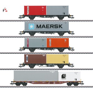 (Neu) Märklin 47680 Container-Tragwagen-Set DB, MHI,