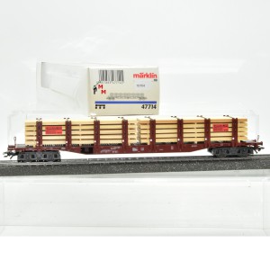 Märklin 47714.1 Doppelrungenwagen mit Holzladung, (70704)